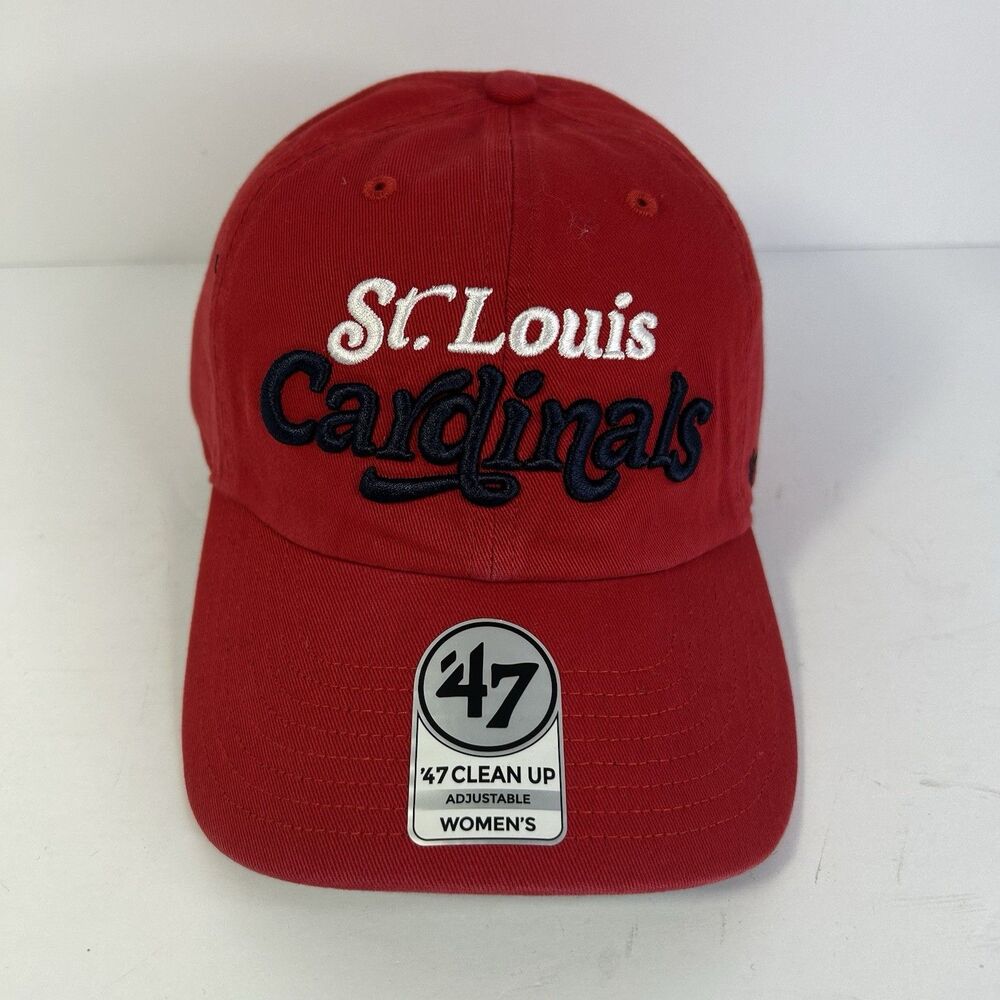 '47 Brand St. Louis Cardinals Hat Womens Red Adjustable Strap Cap Clean Up New